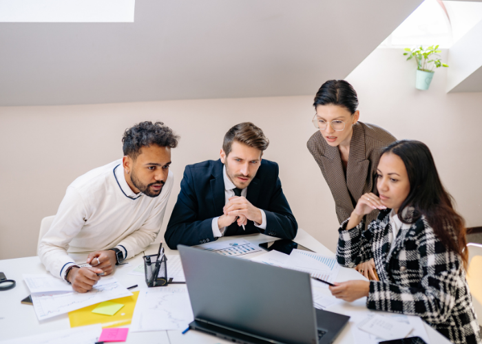 Professional digital marketing workspace